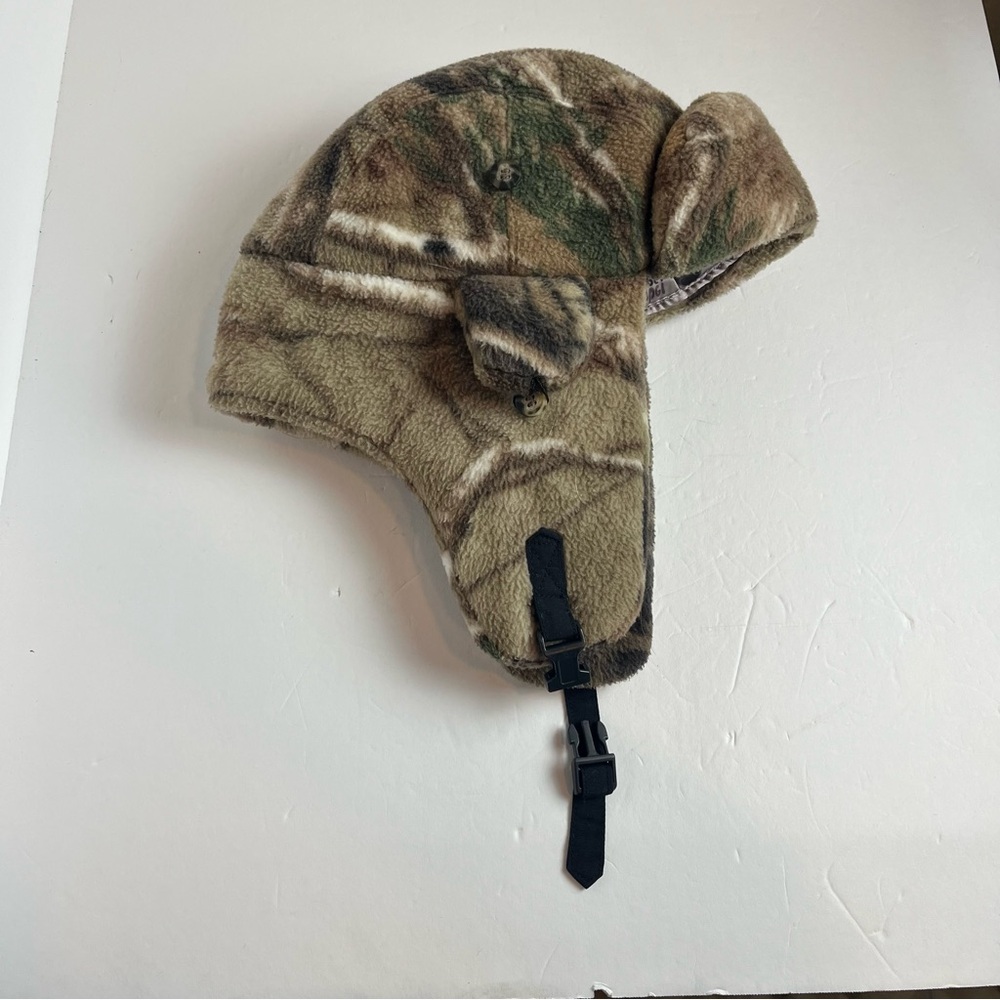 Mad Bomber Camo Trapper Hat Sz Medium Ear Flaps Aviator Vintage Gorpcore Unisex